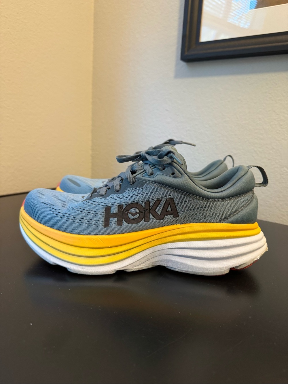 Hoka One One Bondi 8 Goblin Blue Mountain Spring Running Shoes